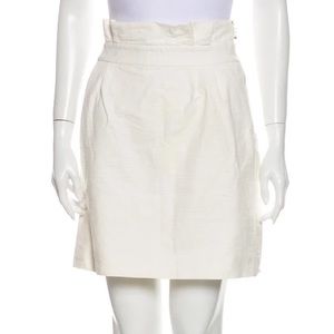 Kate Spade Textured Cream Cotton Skirt